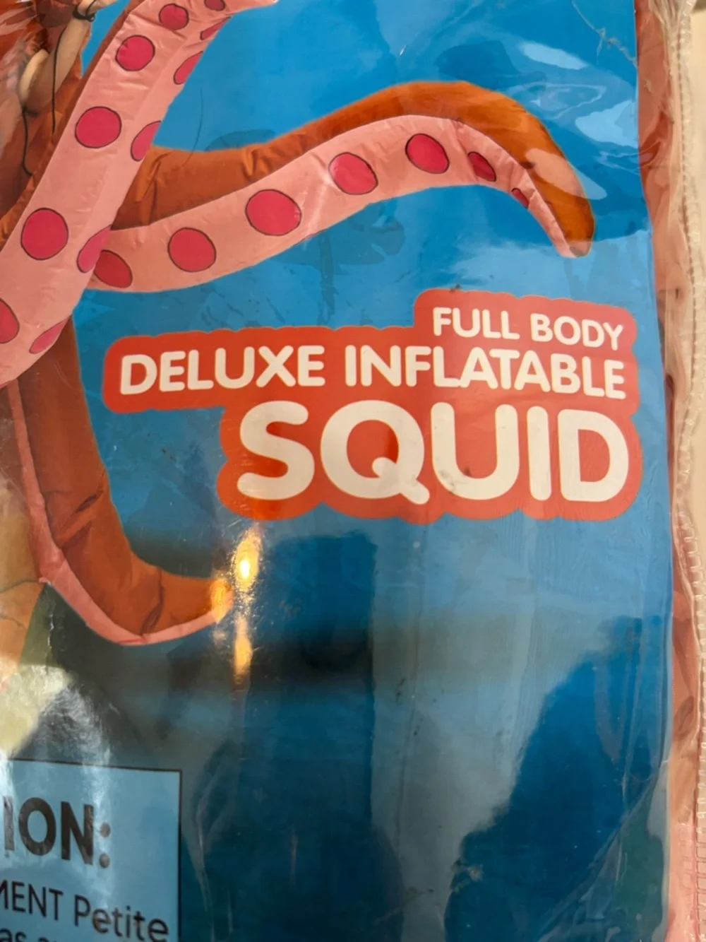 Spooktacular Creations Kids Inflatable Squid Costume Orange Full Body Small